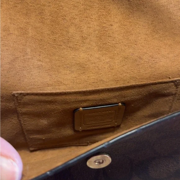 Coach Black Bag with Gold Chain Accent - Picture 4 of 4